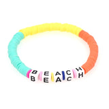 Colorful Acrylic Letter Beaded Bracelets Set for Women