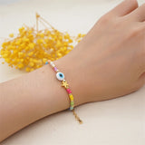 Colorful Beaded Bracelet MultiColor Glass Seed Beads Bohemian Stretch Bangle