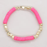Acrylic Interval Bead Bracelet Women Soft Pottery Friendship Bracelet
