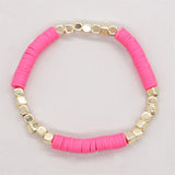 Acrylic Interval Bead Bracelet Women Soft Pottery Friendship Bracelet