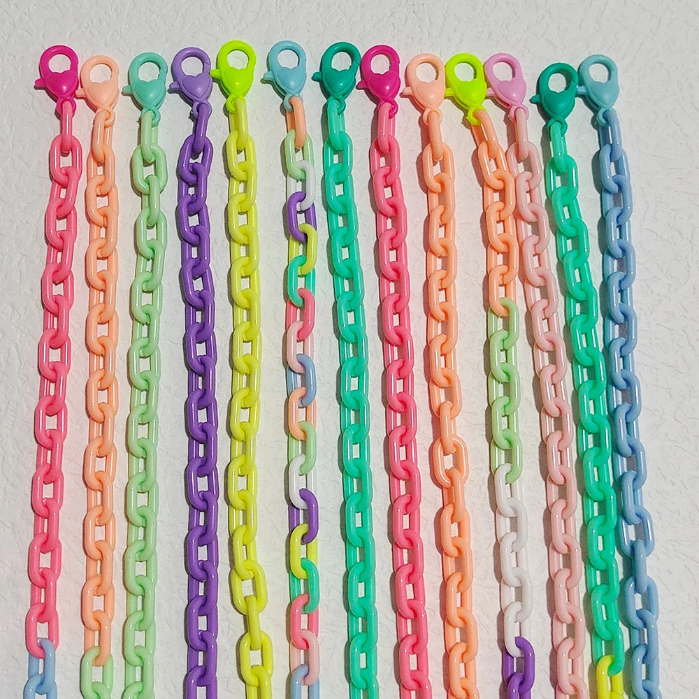 Geometric Resin Chain Statement Chokers Necklace for Women