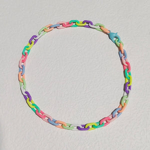 Geometric Resin Chain Statement Chokers Necklace for Women