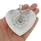 Large Heart Charms Pendants for Necklace Making 73x69mm