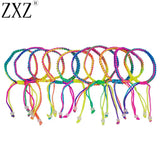 10pcs Colourful Braided Cord Friendship Bracelets Ankle Jewelry