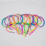 10pcs Colourful Braided Cord Friendship Bracelets Ankle Jewelry