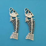 10pcs Large Fish Bone Skeleton Halloween Charms Pendants DIY Jewelry Making