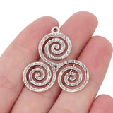 10pcs Tibetan Silver Celtics Knot Triskele Charms Pendants 35x33mm