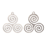 10pcs Tibetan Silver Celtics Knot Triskele Charms Pendants 35x33mm