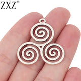 10pcs Tibetan Silver Celtics Knot Triskele Charms Pendants 35x33mm