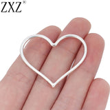 10pcs Tibetan Silver Large Open Heart Charms 44x37mm