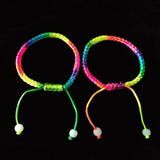 10pcs Rainbow Macrame Friendship Anklet Gift