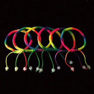 10pcs Rainbow Macrame Friendship Anklet Gift