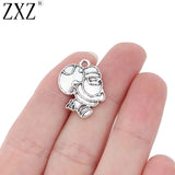 15pcs Xmas Santa Claus Charms Beads For Jewelry Making 24x21mm