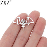 20pcs Bat Charm Pendants Beads For Jewelry Making 33x22mm