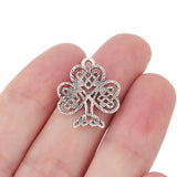 20pcs Celtic Knot Shamrock Tree Charms Pendants DIY Jewelry Making Findings