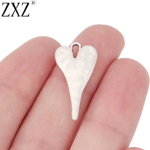 20pcs Tibetan Silver Heart Charms Pendants 27x14mm
