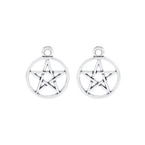 20pcs Tibetan Silver Pentagram Wiccan Pagan Charms for Jewelry Making