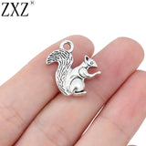 20pcs Tibetan Silver Squirrel Charms Pendants 20x17mm