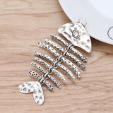 2pcs Large Fishbone Charms Pendants for Necklace Making 103x57mm
