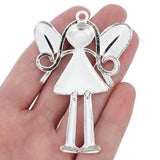 2pcs Angel Girl Fairy Charms Pendants for Jewelry Making