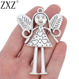 2pcs Angel Girl Fairy Charms Pendants for Jewelry Making