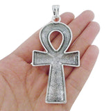 2pcs Large Ankh Egyptian Cross Charms Pendants 80x42mm