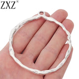 2pcs Large Hammered Open Circle Ring Charms Pendants
