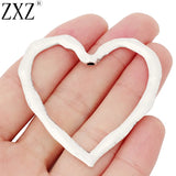 2pcs Large Heart Charms Pendants for Jewelry Making Findings 57x57mm