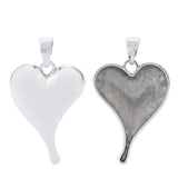 2 Large Heart Charms Pendants for Necklace Making 70x42mm
