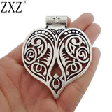 2pcs Heart Charms Pendants for Necklace Making 74x60mm