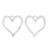 2pcs Open Heart Charms Pendants 76x67mm for Necklace Jewelry Making