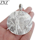 2pcs Large Flower Charms Pendants For Jewelry Making 72x55mm