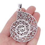 2pcs Large Spiral Swirl Conch Sea Snail Charms Pendants 70x52mm