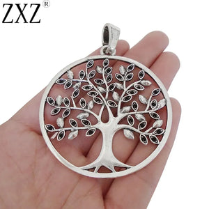 2pcs Large Tree Charms Pendants for Necklace 75x59mm
