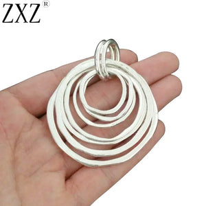 2pcs Large 7 Circles Pendants Necklace Jewelry Making Findings