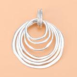 2pcs Large 7 Circles Pendants Necklace Jewelry Making Findings