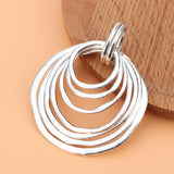 2pcs Large 7 Circles Pendants Necklace Jewelry Making Findings