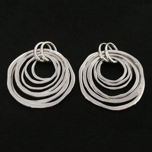 2pcs Large 7 Circles Pendants Necklace Jewelry Making Findings