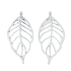2pcs Silver Large Leaf Charms Pendants for Necklace DIY Jewelry Making 95x46mm