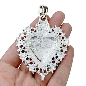 2pcs Tibetan Silver Love Heart Charms Pendants for Necklace Making 81x56mm