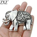 2pcs Elephant Charms Pendants for Jewelry Making