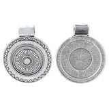 2pcs Tibetan Silver Bohemian Round Charms Pendants for Necklace