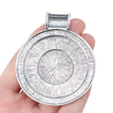 2pcs Tibetan Silver Bohemian Round Charms Pendants for Necklace