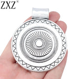 2pcs Tibetan Silver Bohemian Round Charms Pendants for Necklace