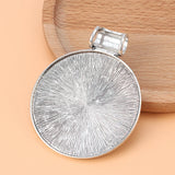 2pcs Tibetan Silver Large Boho Medallion Round Charms Pendants 76x62mm