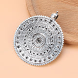 2pcs Tibetan Silver Large Flower Medallion Charms Pendants 64x64mm