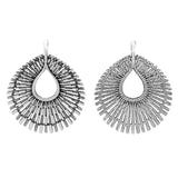 2pcs Tibetan Silver Large Charms Pendants for Jewelry Making 68x56mm