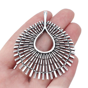 2pcs Tibetan Silver Large Charms Pendants for Jewelry Making 68x56mm