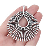 2pcs Tibetan Silver Large Charms Pendants for Jewelry Making 68x56mm