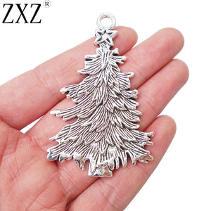 2pcs Christmas Tree Charms Pendants DIY Jewelry Making Findings 68x42mm
